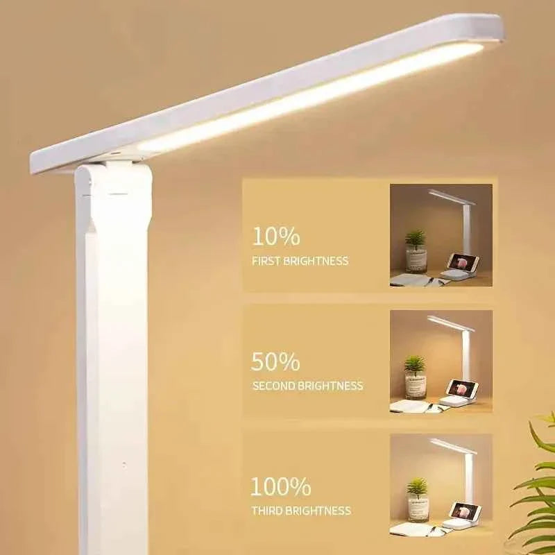 Foldable Table Led Desk Lamp, Eye Protection Night Light, USB Chargeable