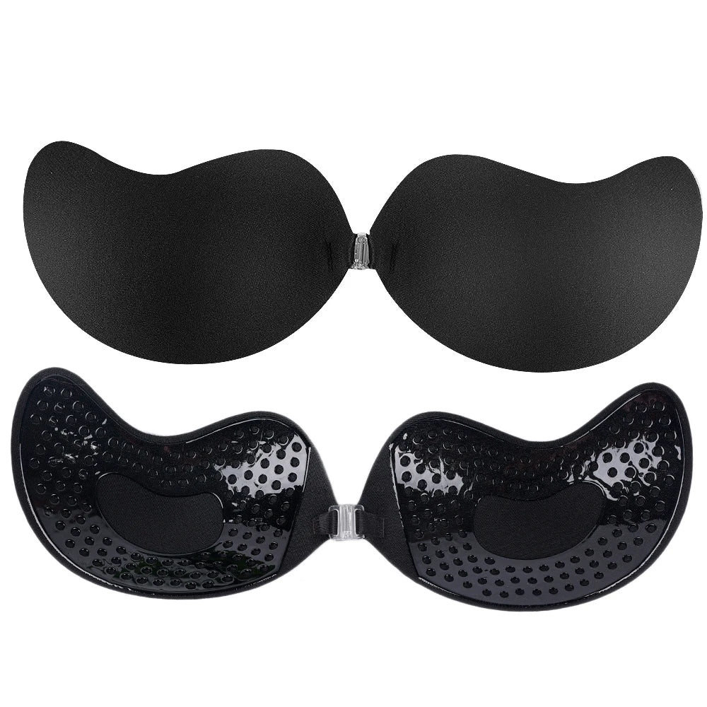 Invisible Push Up Adhesive Bra Silicone Seamless Front Closure Support