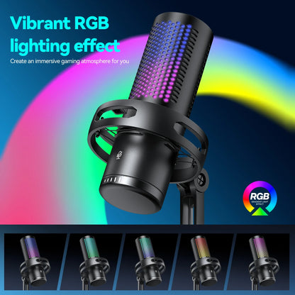 Professional USB Condenser Microphone Kit – Gaming & Podcast Mic for PC/Laptop, Wired Studio Recording Mic for Streaming, Karaoke & Voice Overs.