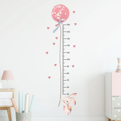 3PC Cartoon Animal Height Ruler Wall Stickers