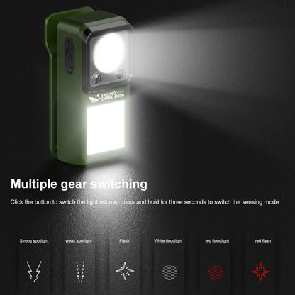 Lampe torche LED magnétique à clipser, éclairage ultra-durable pour l'extérieur, lampe de travail d'urgence, rechargeable, pour le camping et la randonnée
