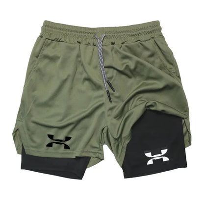 Everlast Double Layer Compression Shorts for Fitness and Basketball
