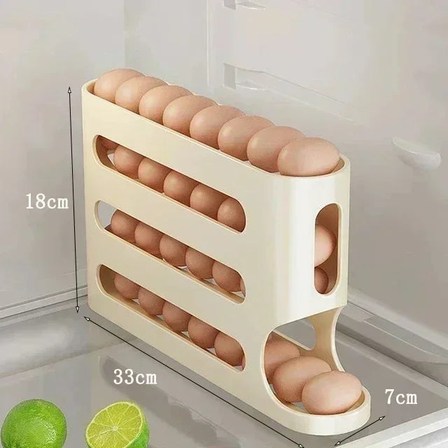 2-4-layer Slide Egg Storage Box Ladder Style Egg Box Storage Refrigerator