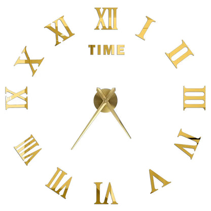 Creative Frameless DIY Wall Clock Wall Decal Home Silent Clock Living Room Office Wall Decoration