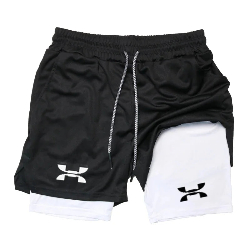 Everlast Double Layer Compression Shorts for Fitness and Basketball