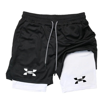 Everlast Double Layer Compression Shorts for Fitness and Basketball