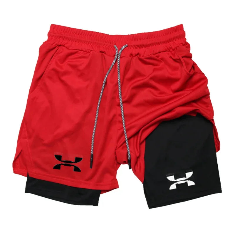 Everlast Double Layer Compression Shorts for Fitness and Basketball