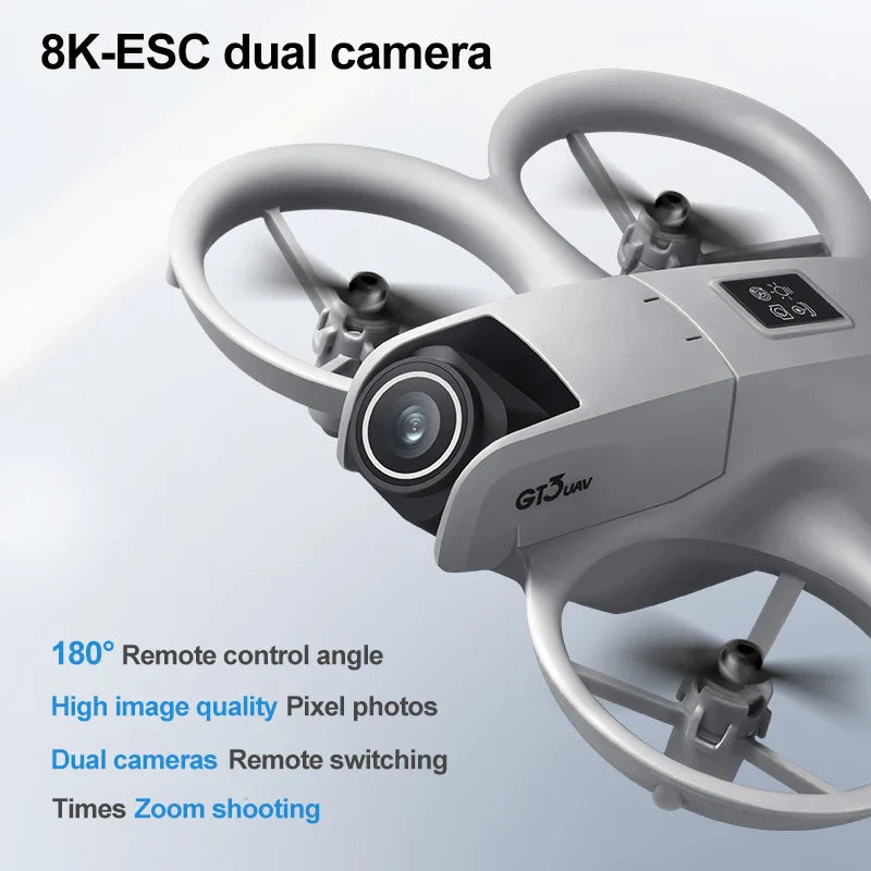 GT3 RC Drone 8K 5G Professional HD Aerial Photography Obstacle Avoidance Remote Control Aircraft Dual Camera Quadcopter Toy