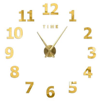 Creative Frameless DIY Wall Clock Wall Decal Home Silent Clock Living Room Office Wall Decoration