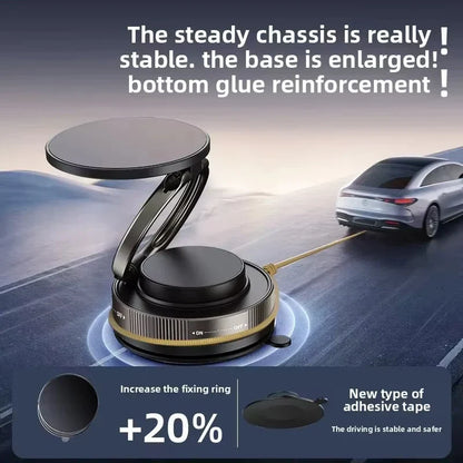 Vacuum Suction Magnetic Phone Mount – Adjustable Swivel Lock Windshield Holder