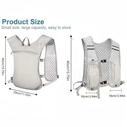 Breathable Running Hydration Vest with Storage for Hiking and Cycling