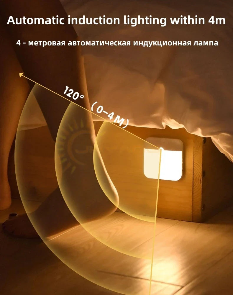 USB Motion Sensor LED Lamp — Bedroom, Kitchen, Stair & Closet Light