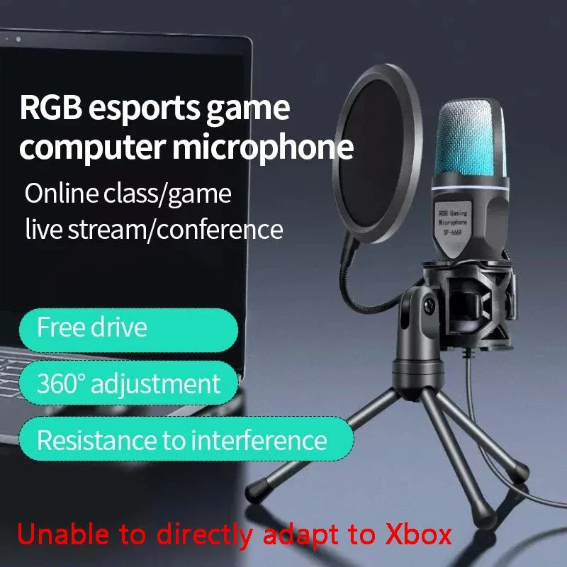 Professional USB Condenser Microphone Kit – Gaming & Podcast Mic for PC/Laptop, Wired Studio Recording Mic for Streaming, Karaoke & Voice Overs.