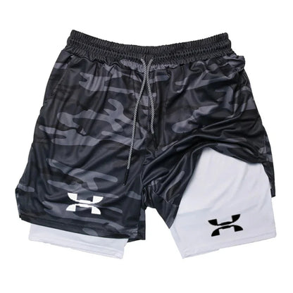 Everlast Double Layer Compression Shorts for Fitness and Basketball