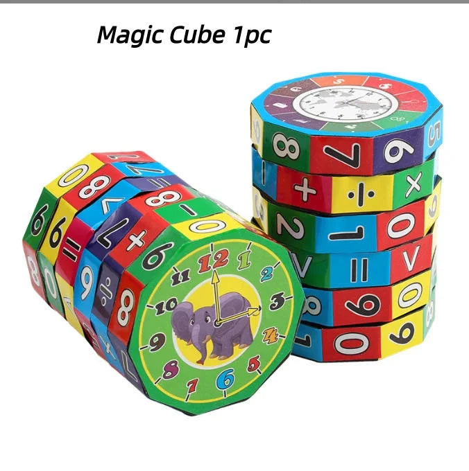 Montessori Math Cube – Counting & Arithmetic Puzzle for Kids