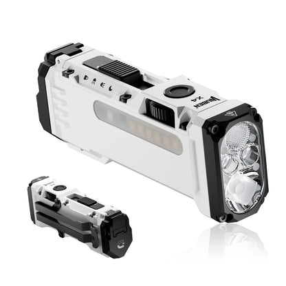 WUBEN X4 EDC Flat Flashlight with RGB Light, 1500 Lumens Mini Flashlight with Tactical Switch and Magnetic,