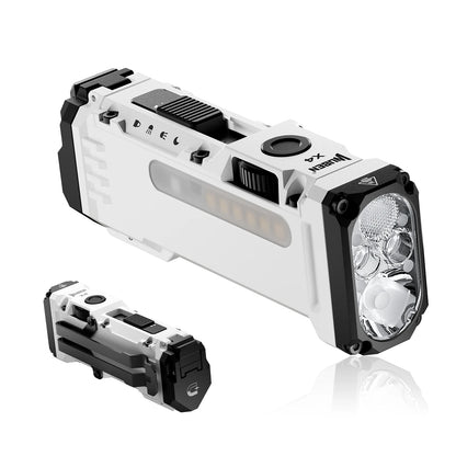 WUBEN X4 EDC Flat Flashlight with RGB Light, 1500 Lumens Mini Flashlight with Tactical Switch and Magnetic,