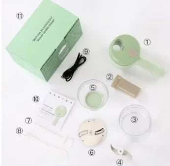 4in1 Handheld Electric Vegetable Cutter Set Wireless