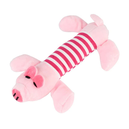 Popular Pet Dog Cat Funny Fleece Durability Plush Dog Toys Squeak Chew Sound Toy Fit for All Pets Elephant Duck Pig Plush Toys