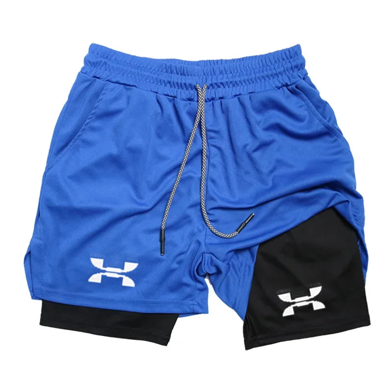 Everlast Double Layer Compression Shorts for Fitness and Basketball