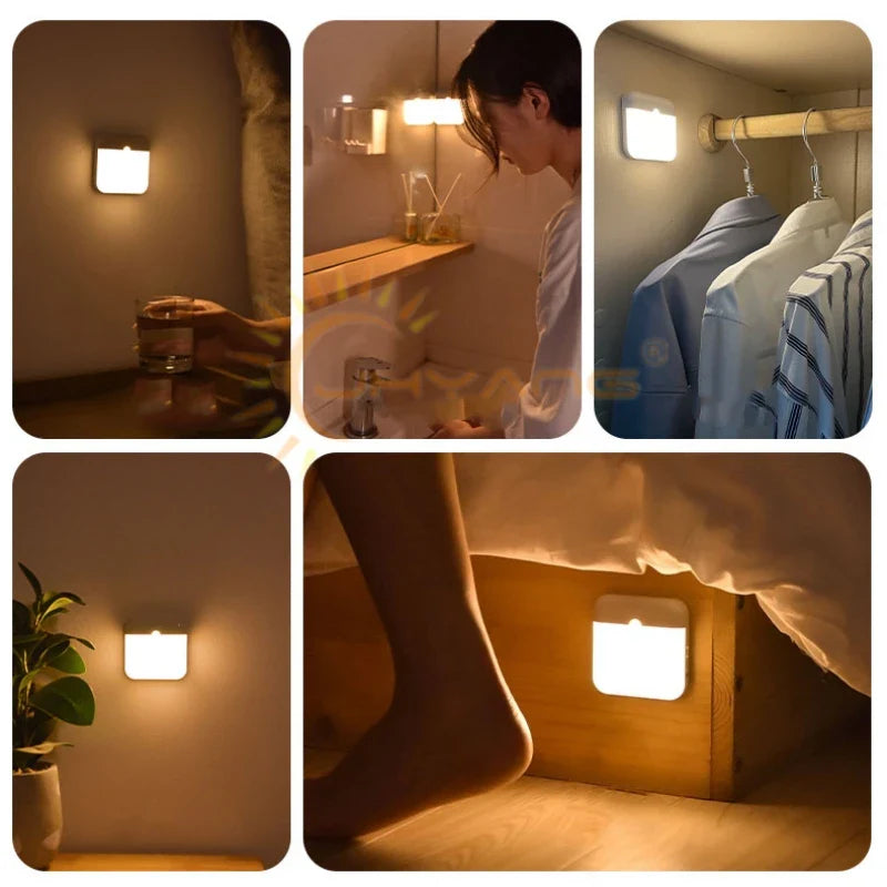USB Motion Sensor LED Lamp — Bedroom, Kitchen, Stair & Closet Light
