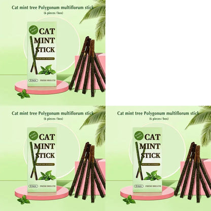 6pcs Natural Matatabi Cat Stick Mint Caught Bite Excited Rods Silvervine For Cat Teeth Cleaning Treating Pet Supply Cat Toys