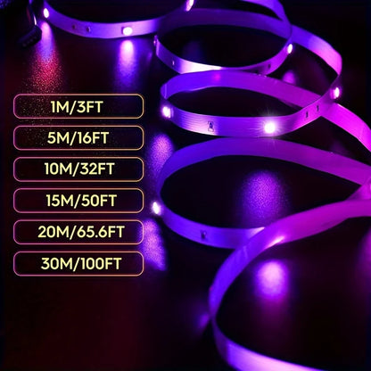 RGB LED Strip Lights APP Control Flexible Room Bedroom Light