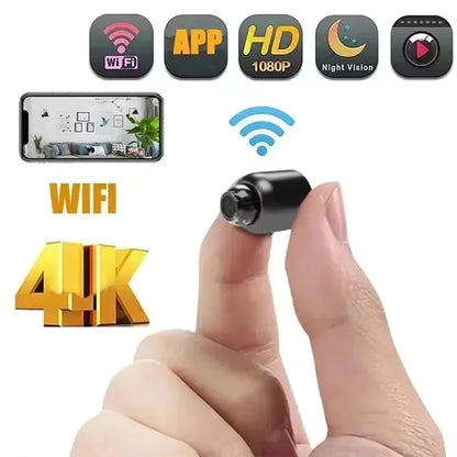 Mini WiFi Camera 1080P HD, Indoor Security Cam with Night Vision, 2-Way Audio, Baby & Pet Monitoring
