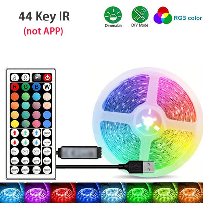 RGB LED Strip Lights APP Control Flexible Room Bedroom Light
