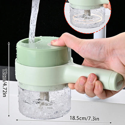 4in1 Handheld Electric Vegetable Cutter Set Wireless