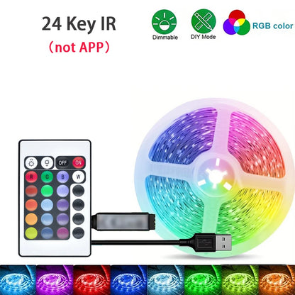 RGB LED Strip Lights APP Control Flexible Room Bedroom Light