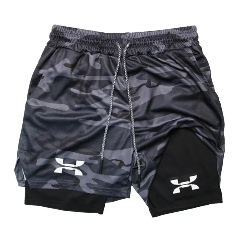 Everlast Double Layer Compression Shorts for Fitness and Basketball