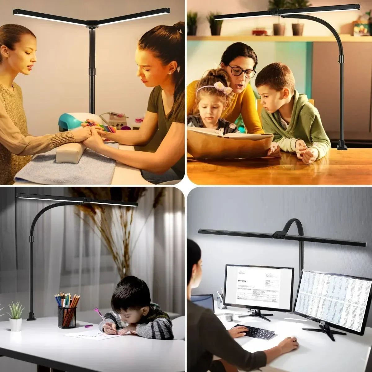 Double Headed LED Table Lamp