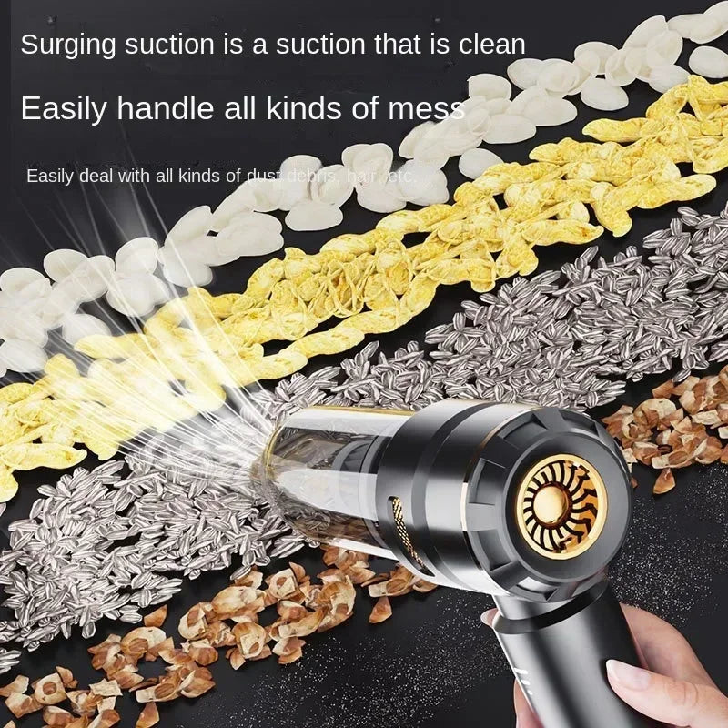 SUITU Wireless Car Vacuum Cleaner – 390000PA Brushless Handheld Mini Vacuum & Air Duster