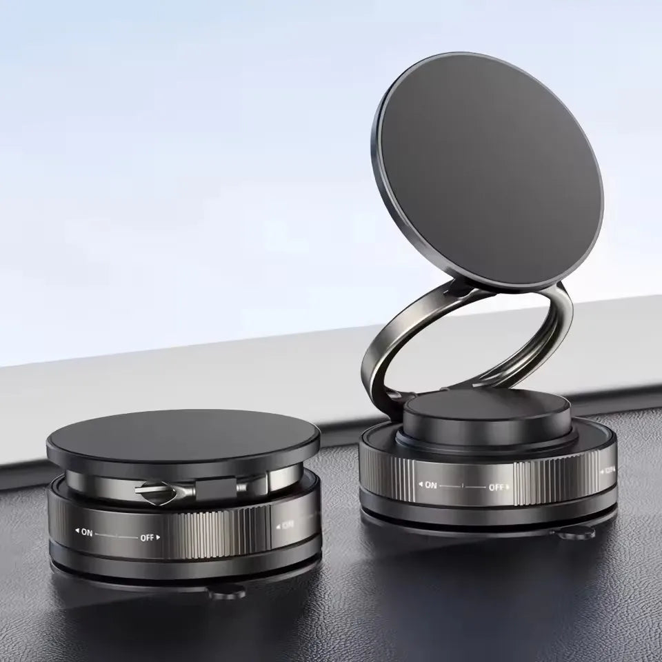 Vacuum Suction Magnetic Phone Mount – Adjustable Swivel Lock Windshield Holder