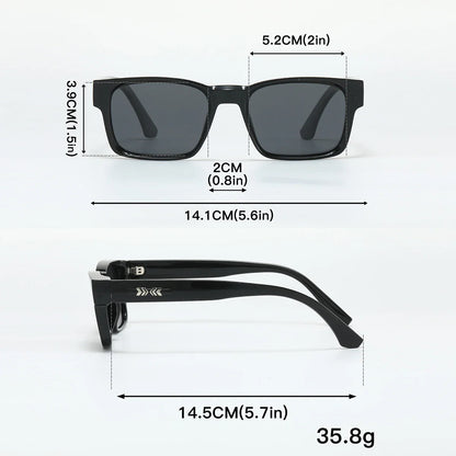 Classic Square Polarized Sunglasses – UV400 Unisex Travel Shades