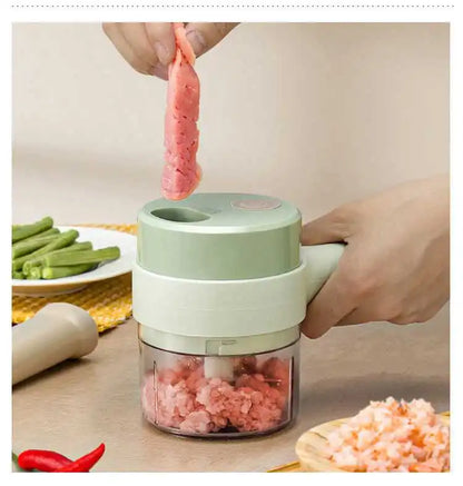 4in1 Handheld Electric Vegetable Cutter Set Wireless