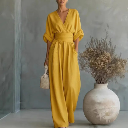 Full Size Sleeveless Wide Leg Jumpsuit Plus Size