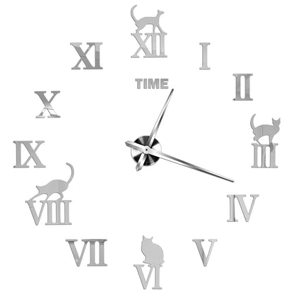 Creative Frameless DIY Wall Clock Wall Decal Home Silent Clock Living Room Office Wall Decoration
