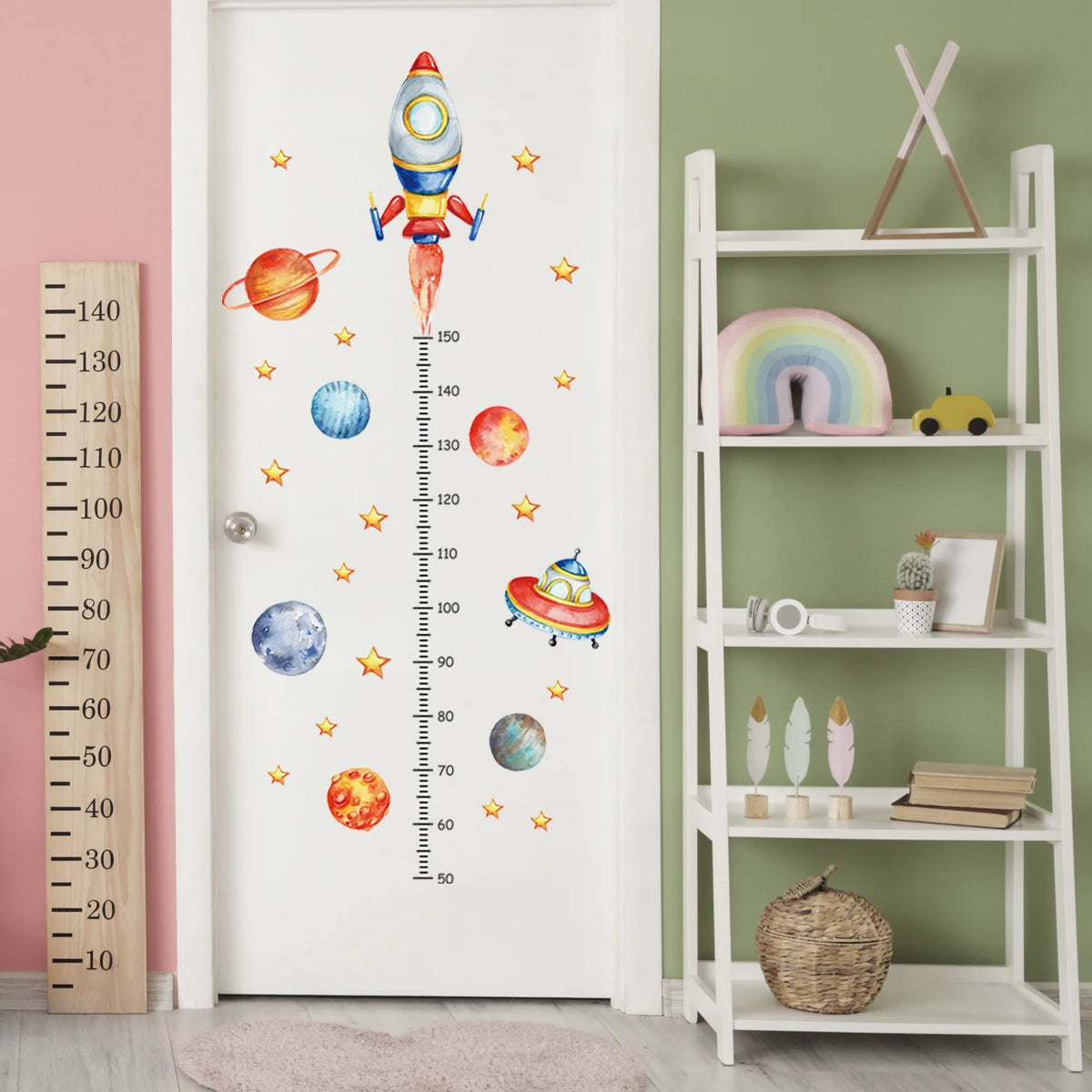3PC Cartoon Animal Height Ruler Wall Stickers