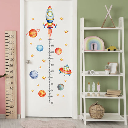3PC Cartoon Animal Height Ruler Wall Stickers
