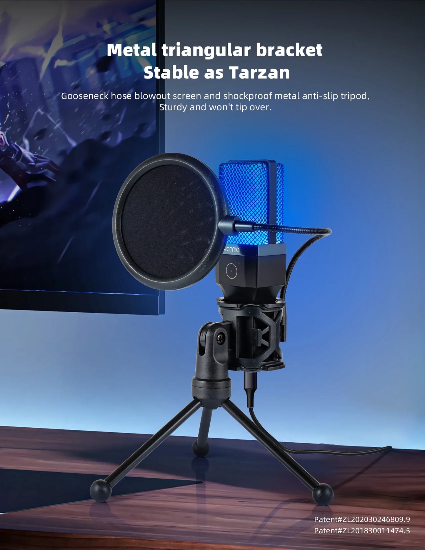 Professional USB Condenser Microphone Kit – Gaming & Podcast Mic for PC/Laptop, Wired Studio Recording Mic for Streaming, Karaoke & Voice Overs.