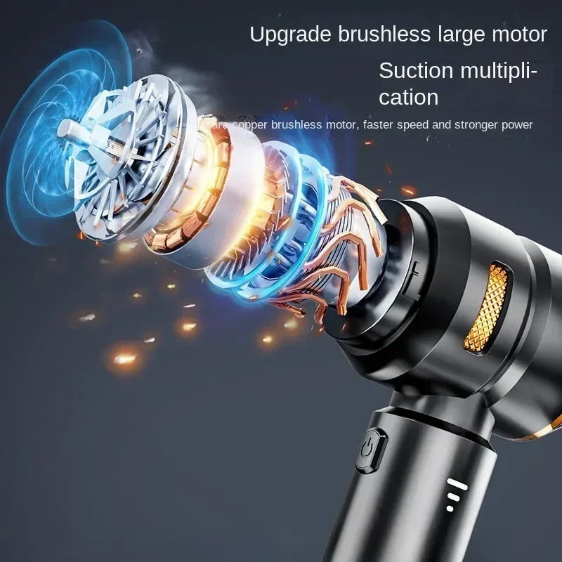 SUITU Wireless Car Vacuum Cleaner – 390000PA Brushless Handheld Mini Vacuum & Air Duster