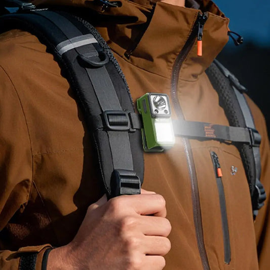 Lampe torche LED magnétique à clipser, éclairage ultra-durable pour l'extérieur, lampe de travail d'urgence, rechargeable, pour le camping et la randonnée