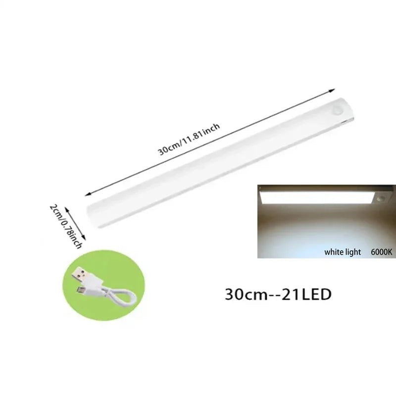 Under Cabinet Motion Sensor Light Rechargeable LED Strip Kitchen Light