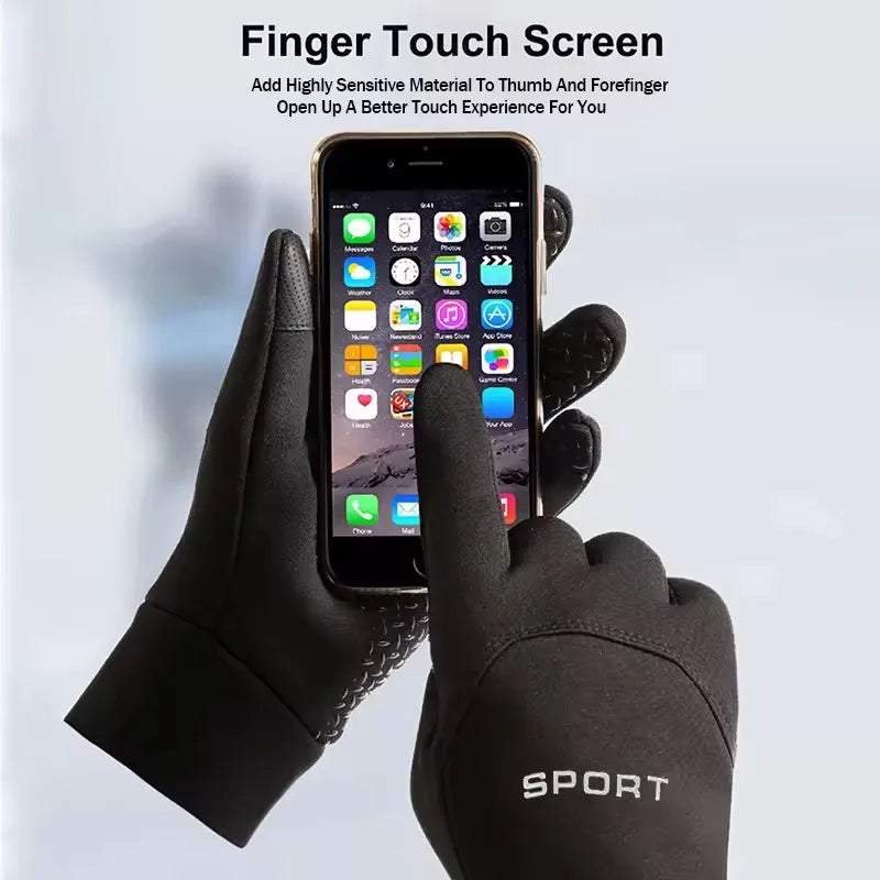 Winter Warm Touch Screen Gloves – Windproof Non-Slip Thermal Cycling & Outdoor Gloves for Men & Women