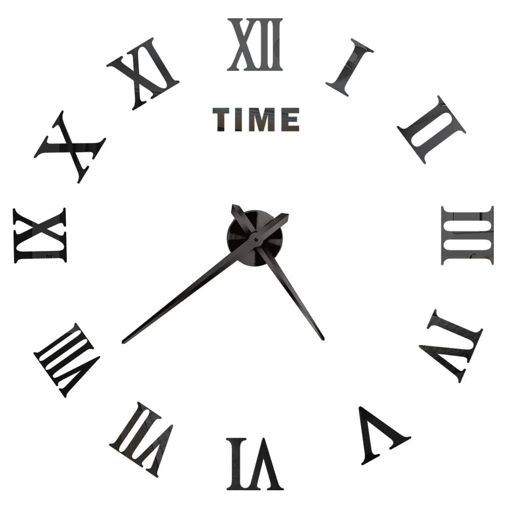 Creative Frameless DIY Wall Clock Wall Decal Home Silent Clock Living Room Office Wall Decoration