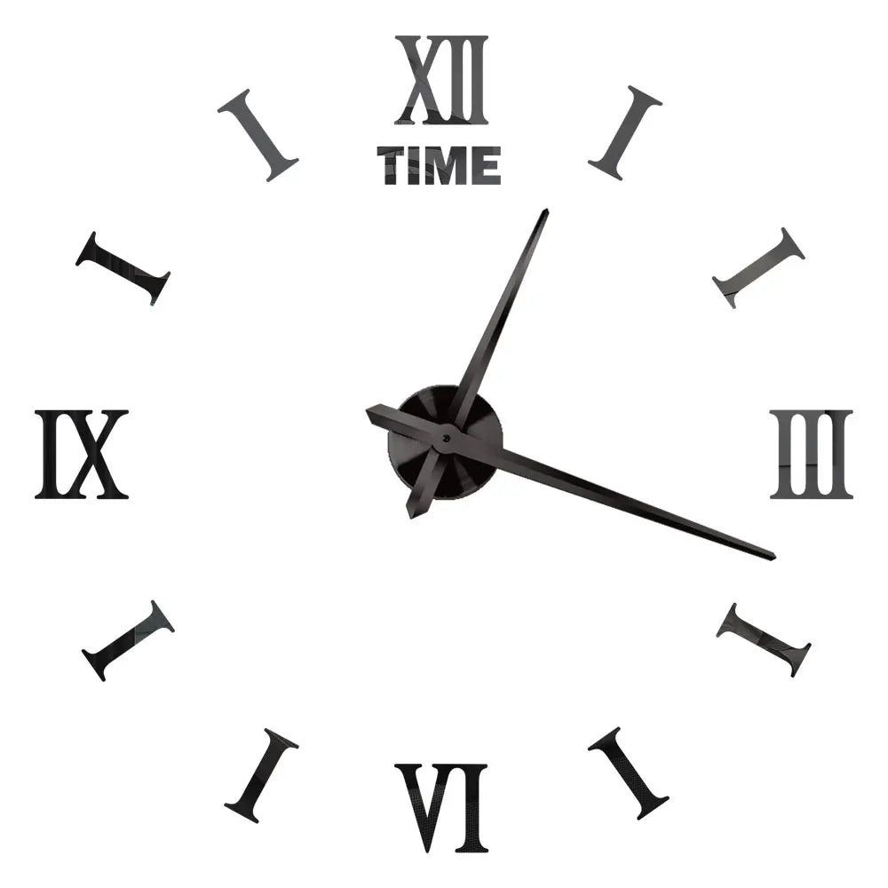 Creative Frameless DIY Wall Clock Wall Decal Home Silent Clock Living Room Office Wall Decoration