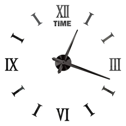 Creative Frameless DIY Wall Clock Wall Decal Home Silent Clock Living Room Office Wall Decoration