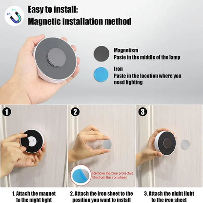 Motion Sensor LED Night Light – USB Rechargeable Wireless Closet Light